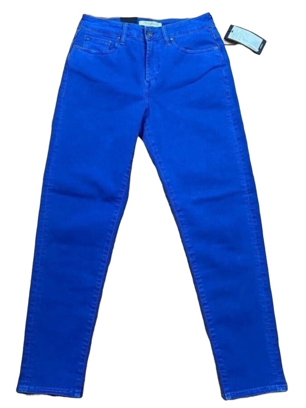 NWT Mavi Cindy Cobalt blue Mom jeans high rise high rise waist stretch denim 27